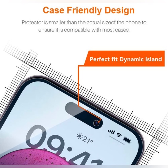 Focuses iPhone 14 Pro Blue Light Screen Protector for iPhone 14 Pro 3-Pack - Picture 3 of 6